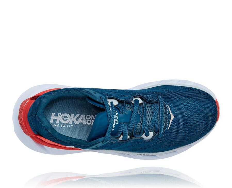 Hoka One One ランニングシューズ レディース ネイビー/白 - Elevon 2 - KD0916725